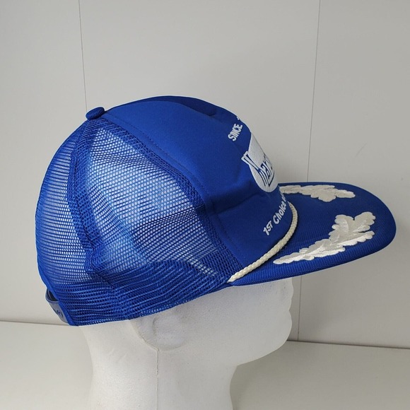 VTG 80s Marshalltown Construction Company Snapback Cap Mesh Trucker Hat Foam USA - Picture 5 of 9